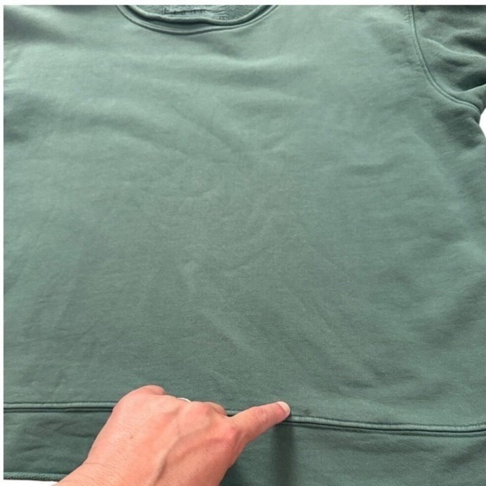 Frank & Eileen Green James Boyfriend Crew Neck Sweatshirt L Minimalist Elevated - Picture 10 of 11